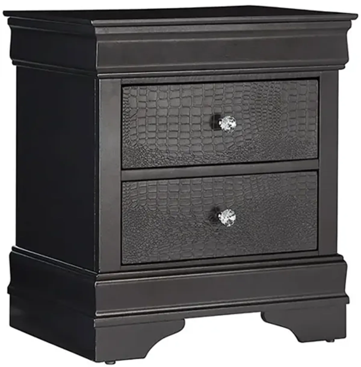 Pompei Metallic Grey Nightstand