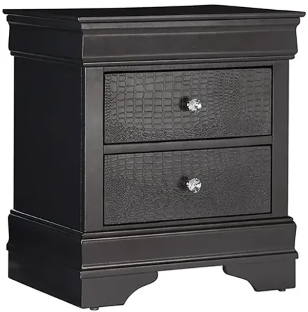 Pompei Metallic Grey Nightstand