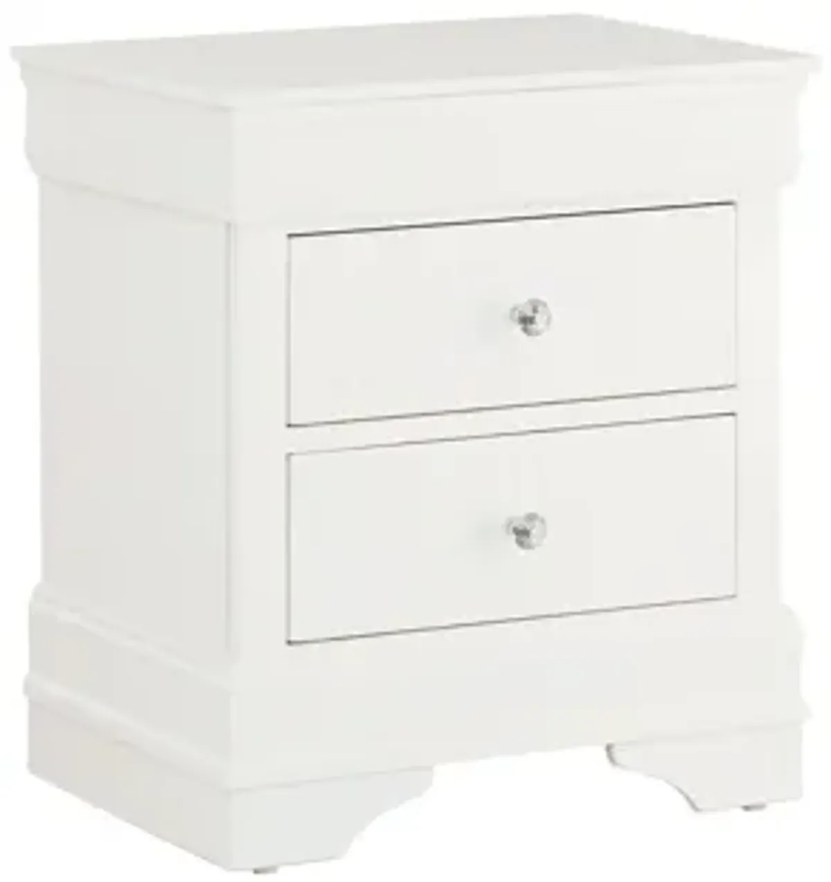 Pompei Metallic White Nightstand