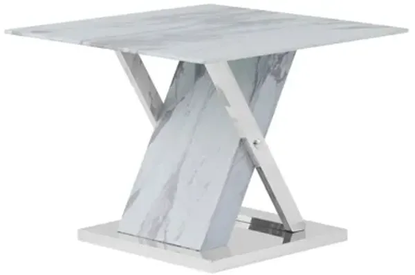 Global Furniture Carrara Marble End Table - T1274ET
