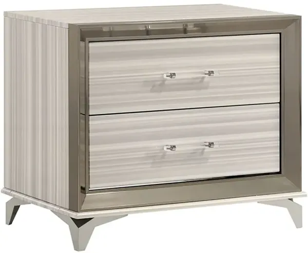 Zambrano White Nightstand