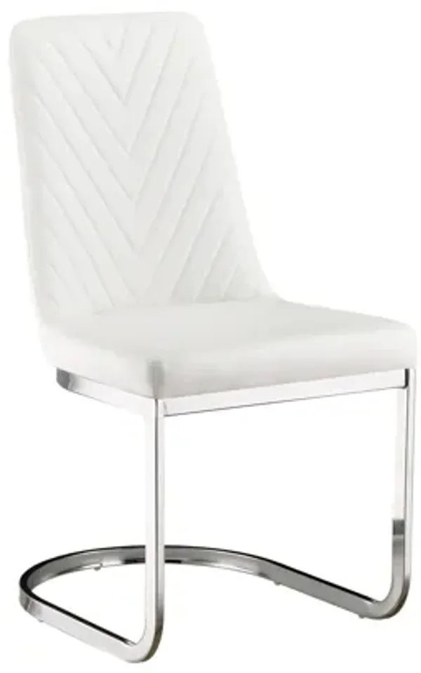 Global Furniture USA White Upholstered Dining Chair Set of 2 - D1067DC-WH