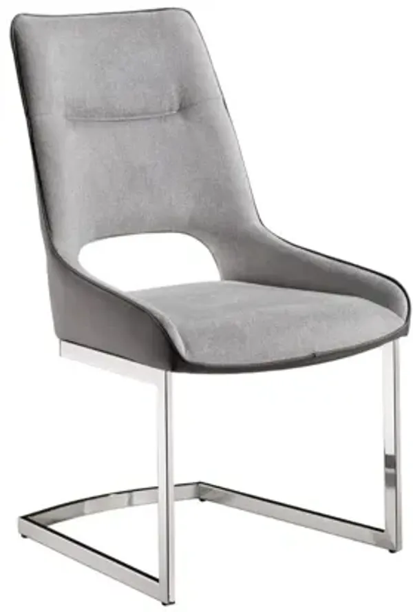 Global Furniture USA Dark and Light Grey Dining Chair Set of Two
