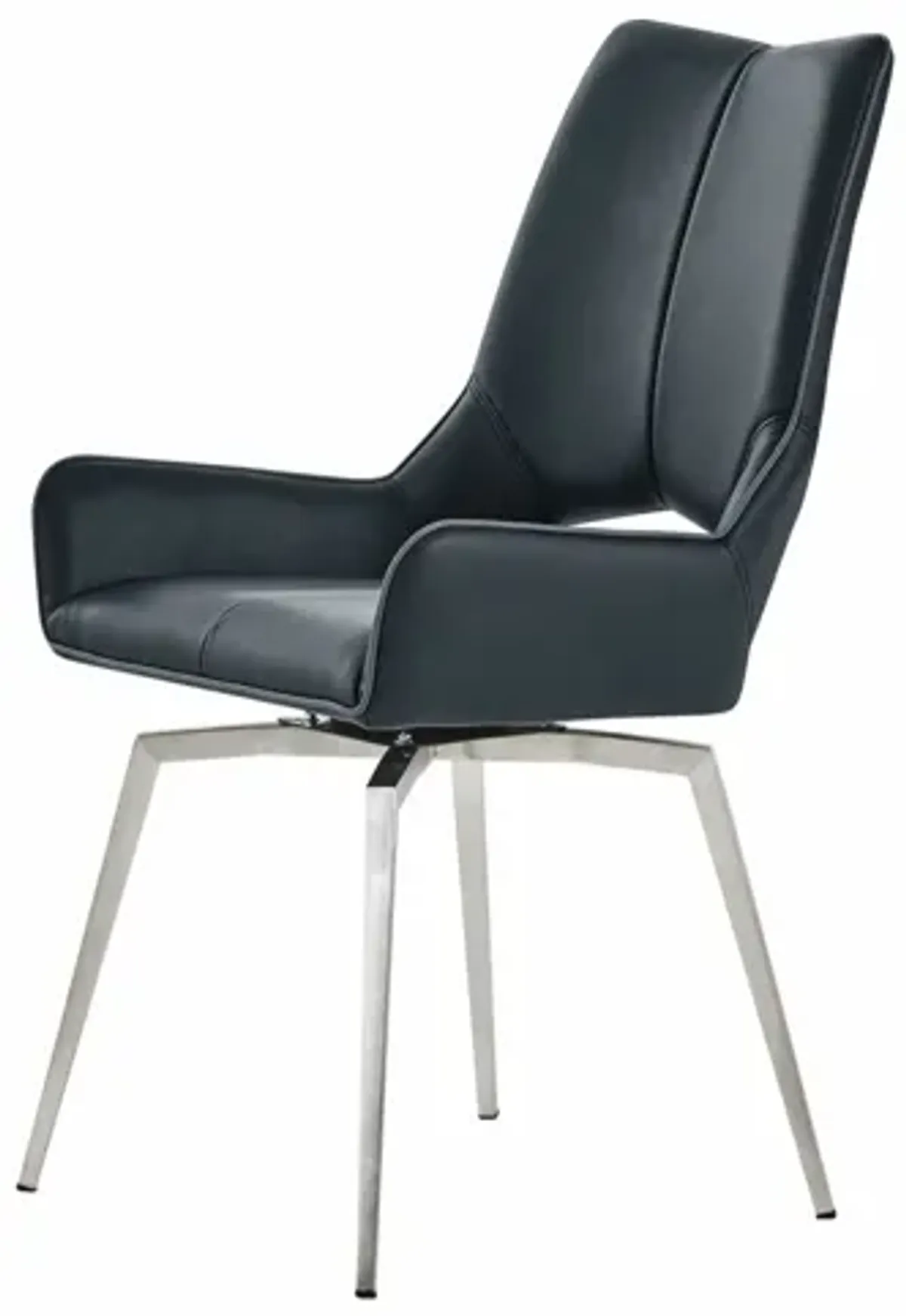 Global Furniture USA Set of Two Black Bucket Style Dining Chair - D4878NDC-BL