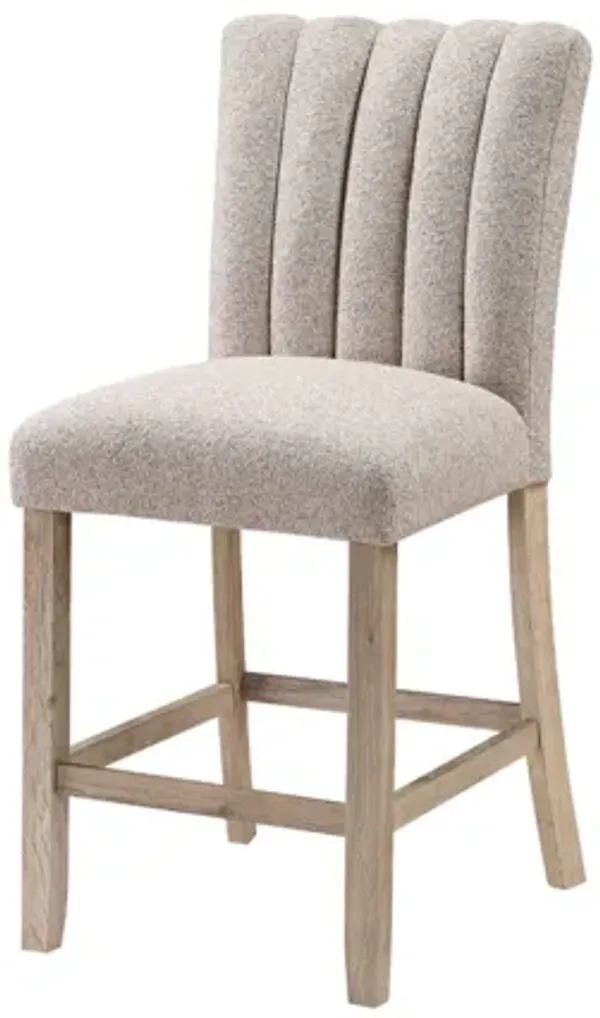 Global Furniture USA Set of Two Beige Upholstered Bar Stools - D8685BS-BEIGE