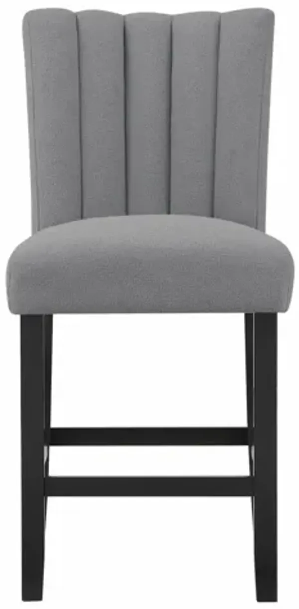 Global Furniture USA Set of Two Grey Upholstered Bar Stools - D8685BS-GRY