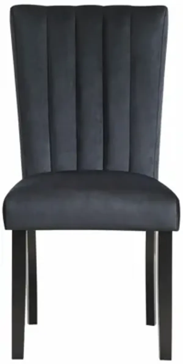 Global Furniture USA Set of Two Black Upholstered Dining Chair - D8685DC-BLK