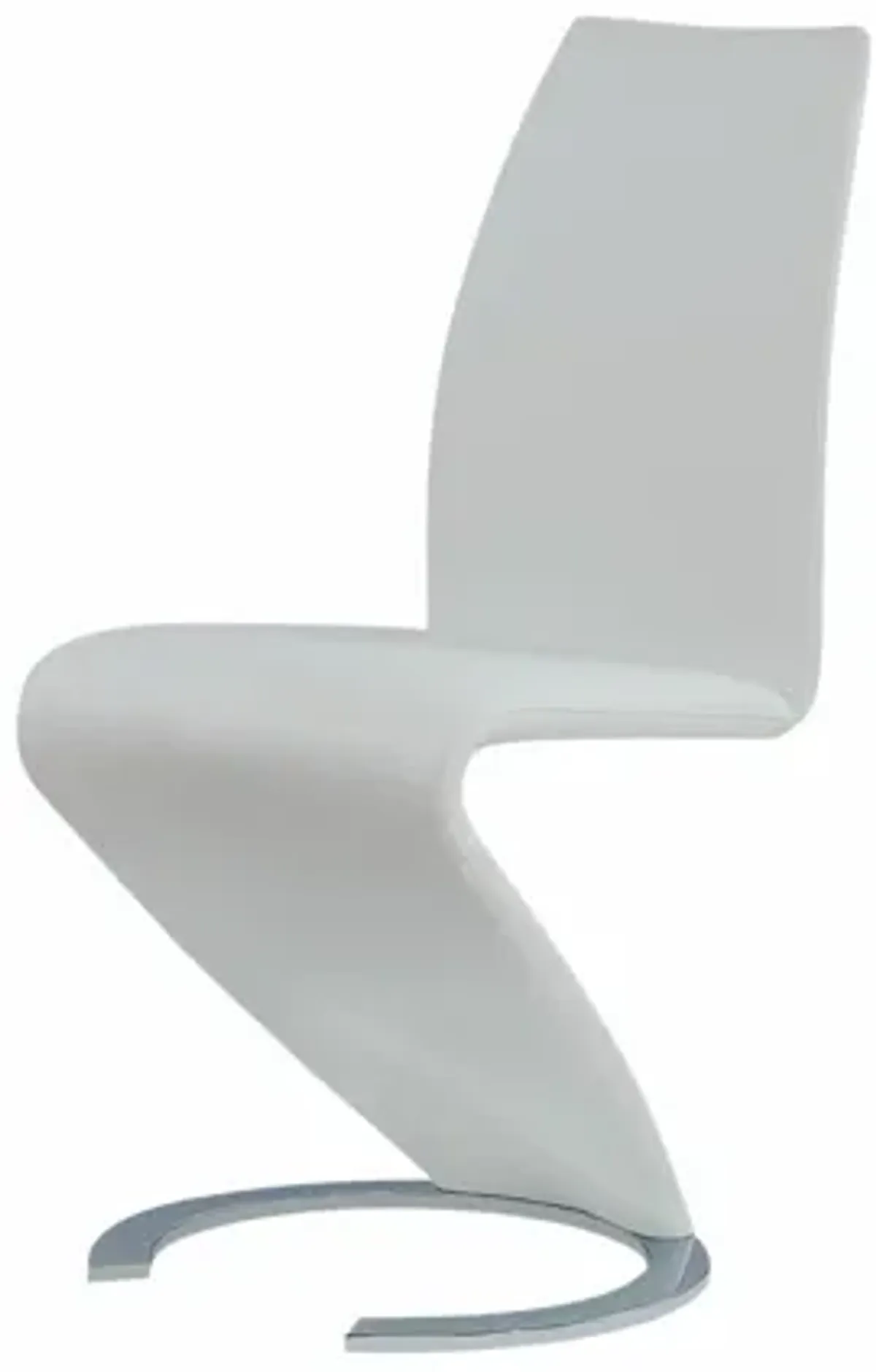 Global Furniture USA Set of Two White Z-Shaped Dining Chairs - D9002DC-WH (M)