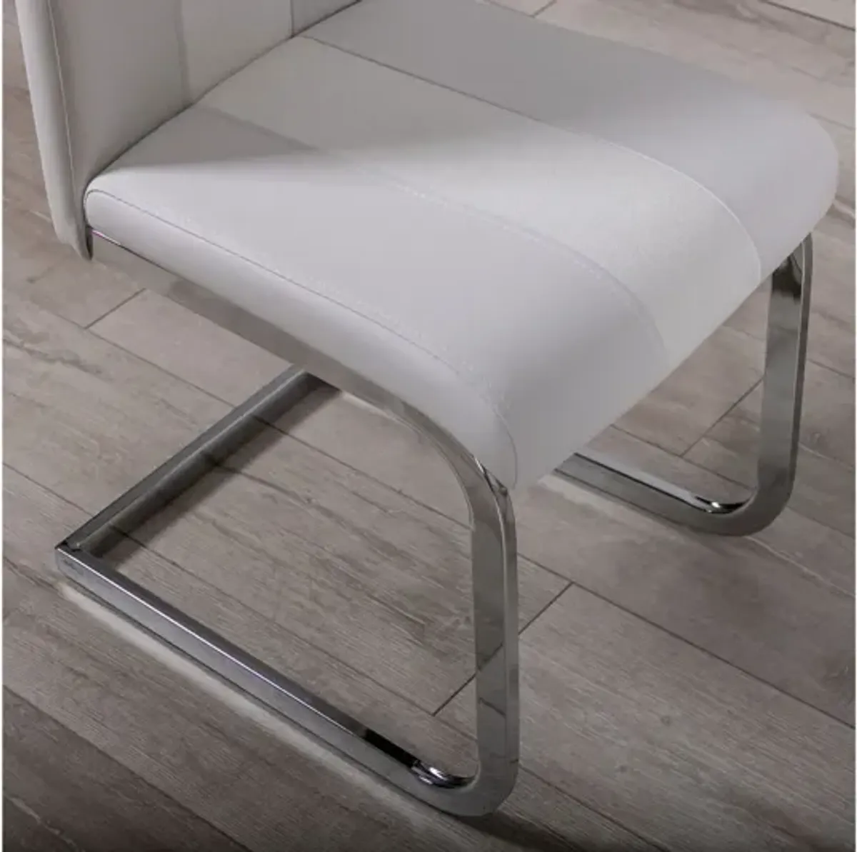 Global Furniture USA Set of Four Armless White Dining Chairs - D915DC-WH
