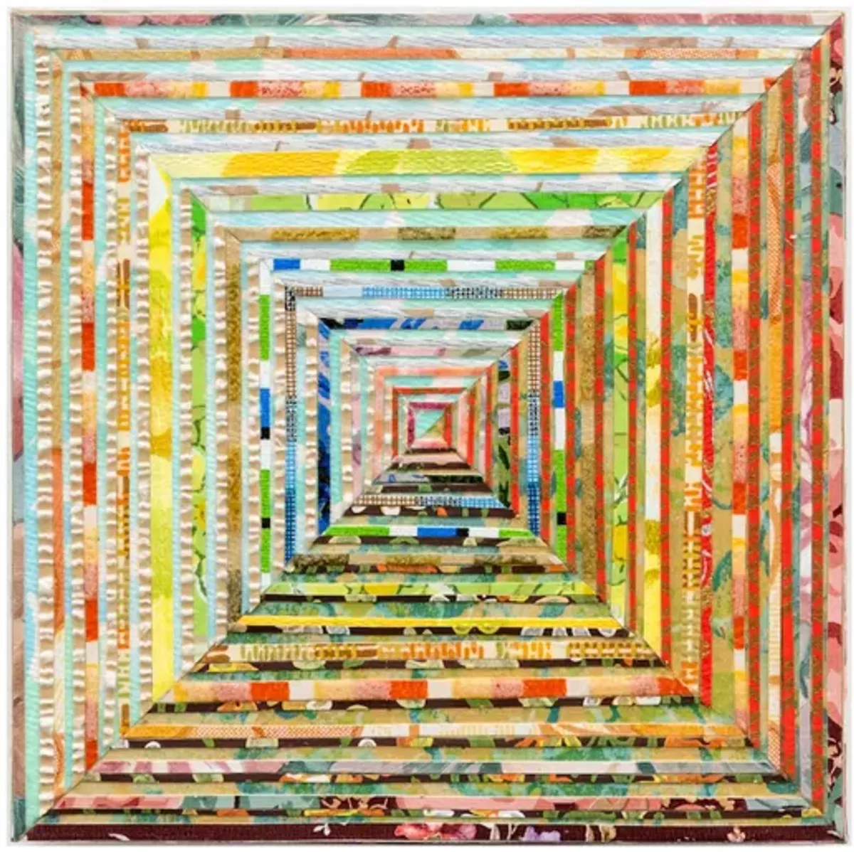 Untitled Wallpaper Abstraction #48 6" x 6" by Amy Feigley Lee