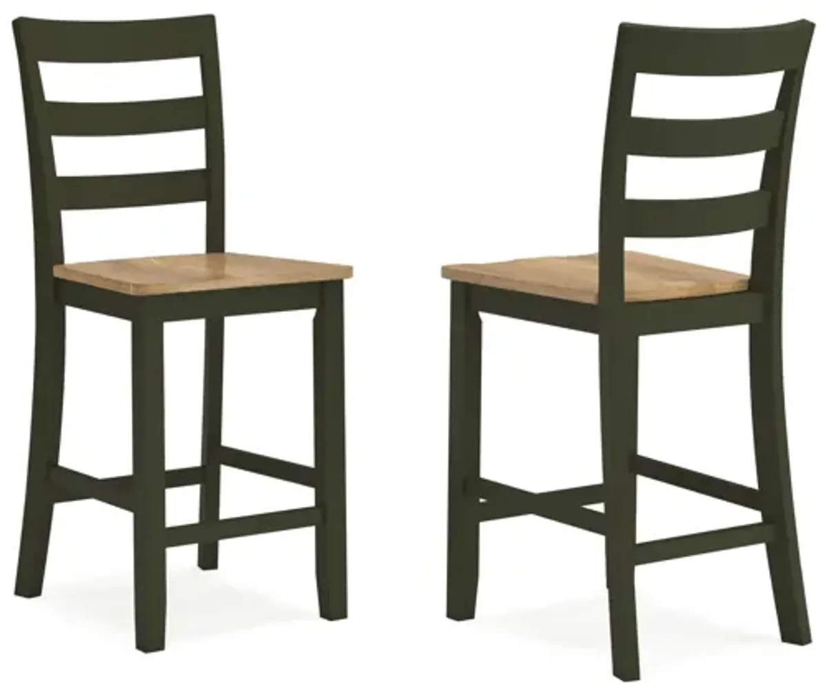 Gesthaven Green Counter Height Barstool Set of Two