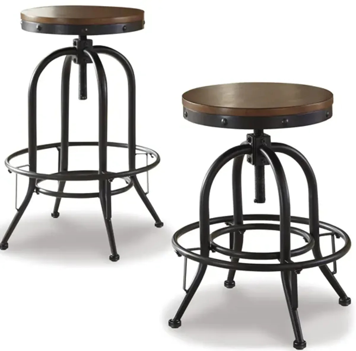 Valebeck Counter Swivel Height Bar Stool Set of Two
