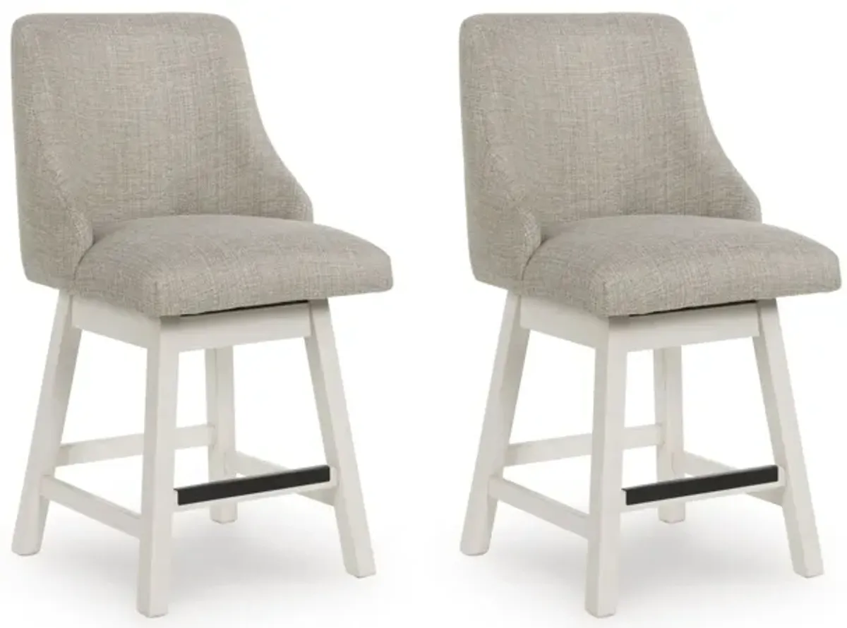 Robbinsdale Counter Height Upholstered Barstool (Set of Two)