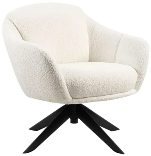 Fleming Boucle Swivel Lounge Chair (Set of 2) - Ivory