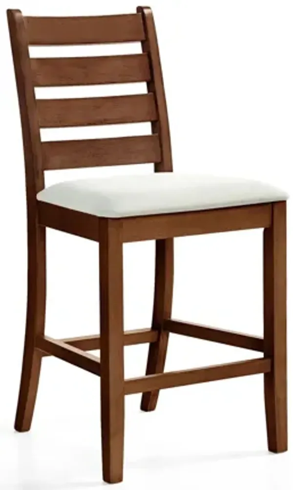 Pascal Ladderback Counter Chair (Set of 2) - Walnut