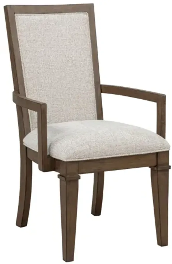 Mariana Upholstered Arm Chair (Set of 2) - Vintage Mocha