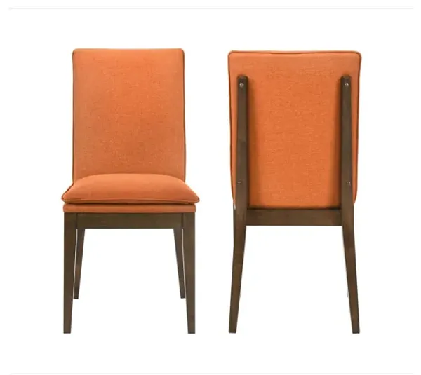 Maggie Dining Chair with Terra Cotta Cushion - Walnut