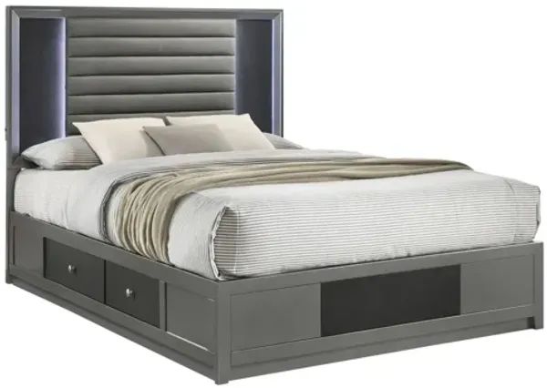 Nocturne Queen Platform Bed - Slate
