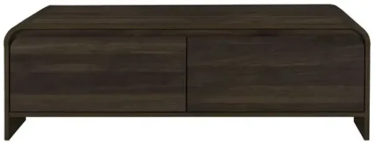 Mara 3 Piece Cocktail Table and 2 End Tables Set - Walnut