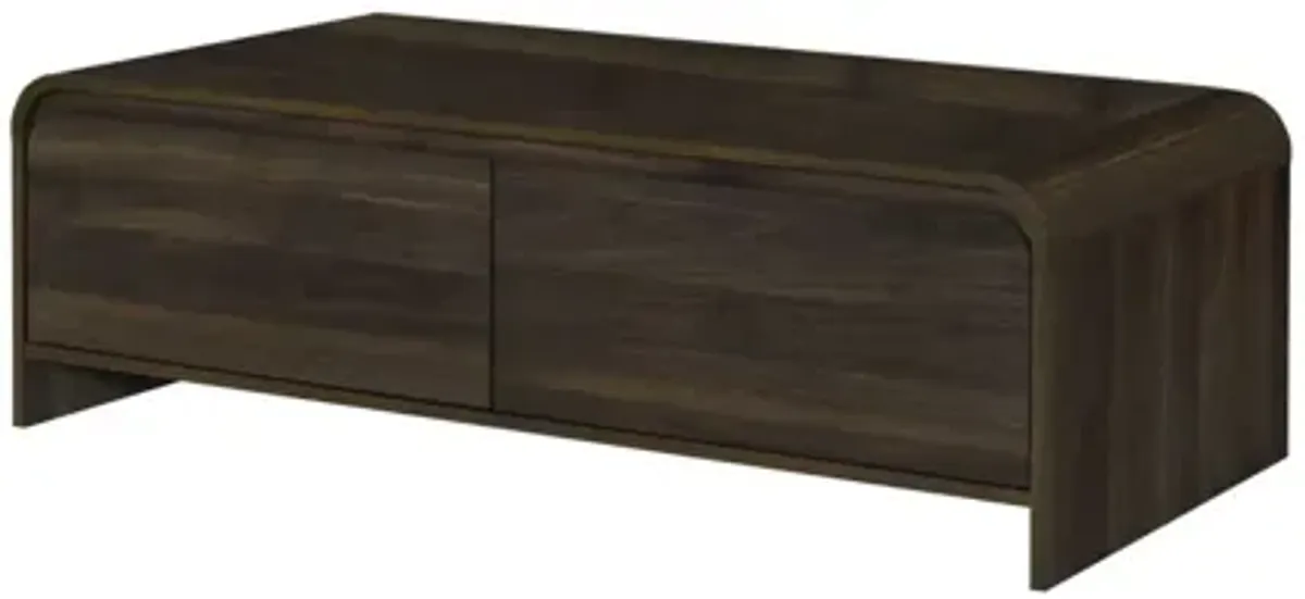 Mara 3 Piece Cocktail Table and 2 End Tables Set - Walnut