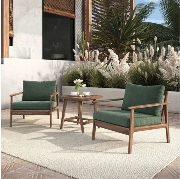 Ashton 3 Piece Outdoor Set - Moss Green