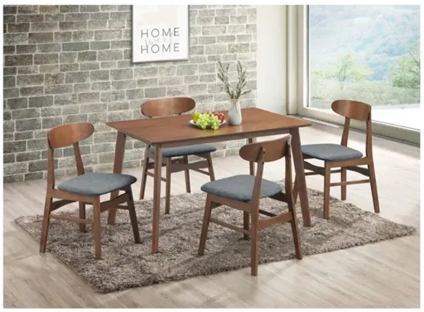 Morocco 5 Piece Rectangle Dining Table Set - Gray