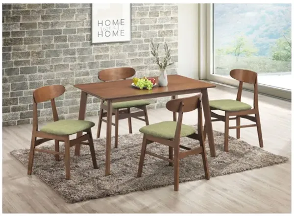 Morocco 5 Piece Rectangle Dining Table Set - Green