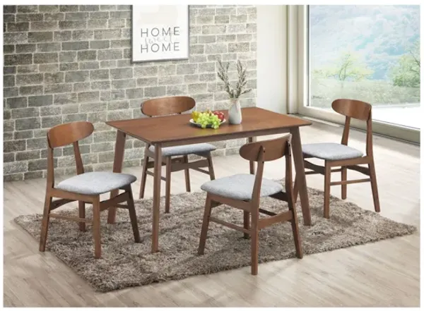 Morocco 5 Piece Rectangle Dining Table Set - Light Gray