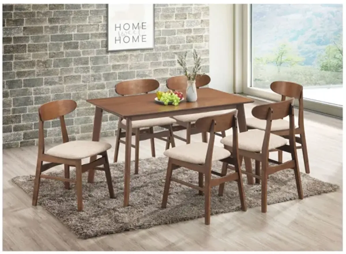 Morocco 7 Piece Rectangle Dining Table Set - Natural