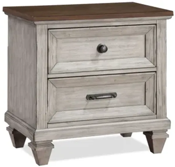 Mariana Nightstand with USB - Vintage Creme