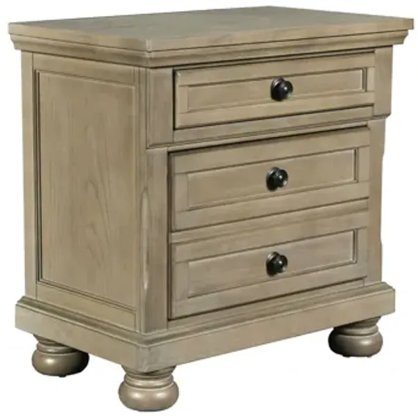 Allegra Nightstand  - Pewter