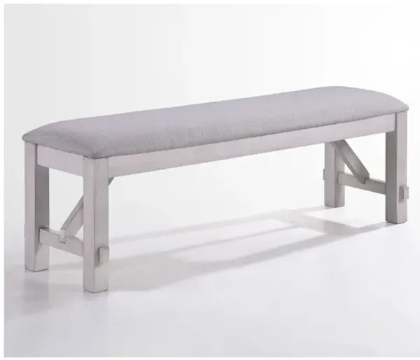 Maisie Bench - White/ Brown
