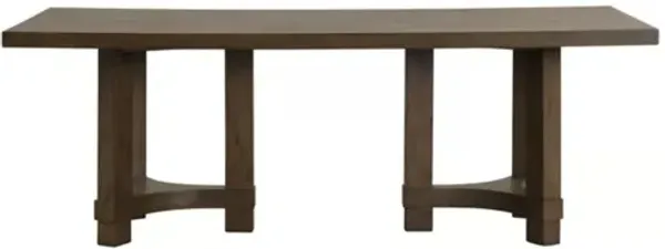 Cityscape Rectangle Dining Table Base - Walnut