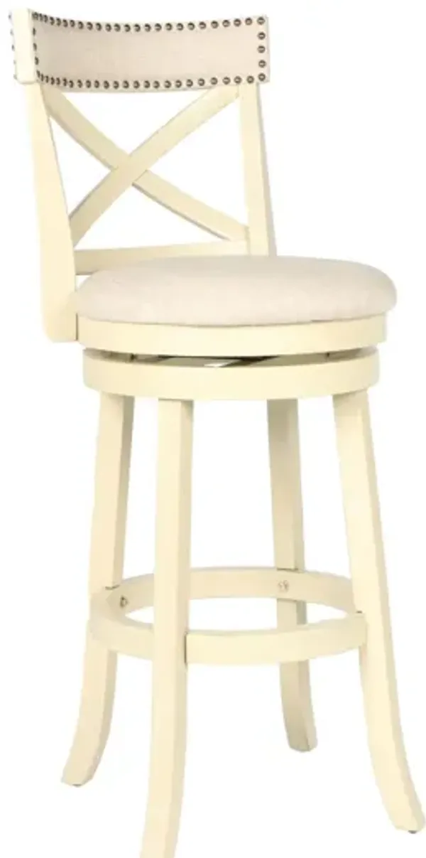 York 29" Bar Stool - White