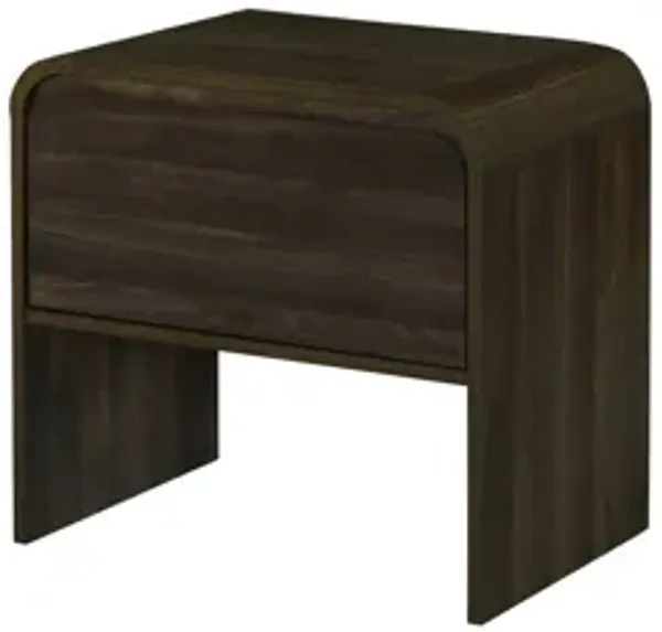 Mara One Drawer End Table / Bedside Table - Walnut