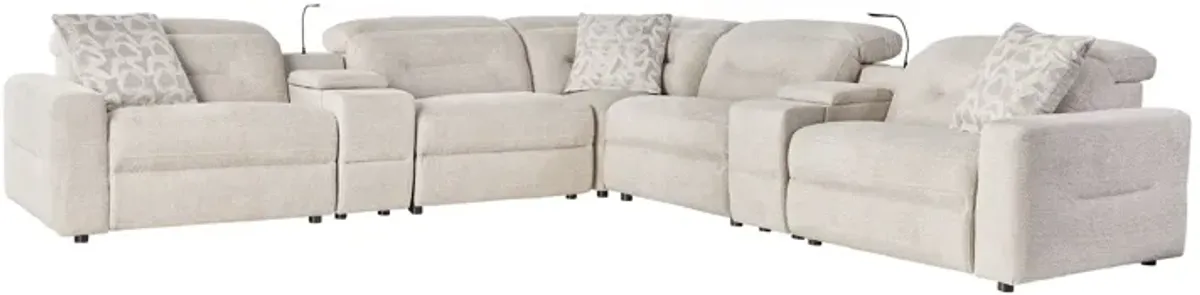 Marin Dual Power Reclining 7-Piece Console Sectional