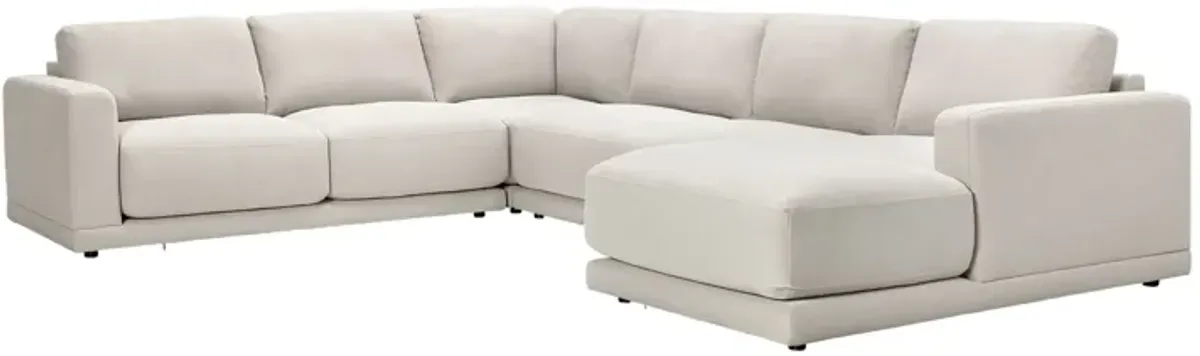Cove Flax 5-Piece Sectional with Right Arm Facing Chaise by Floyd Home
