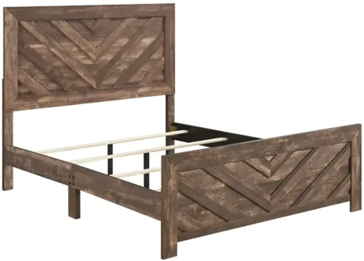 Corbin Queen Bed - Brown