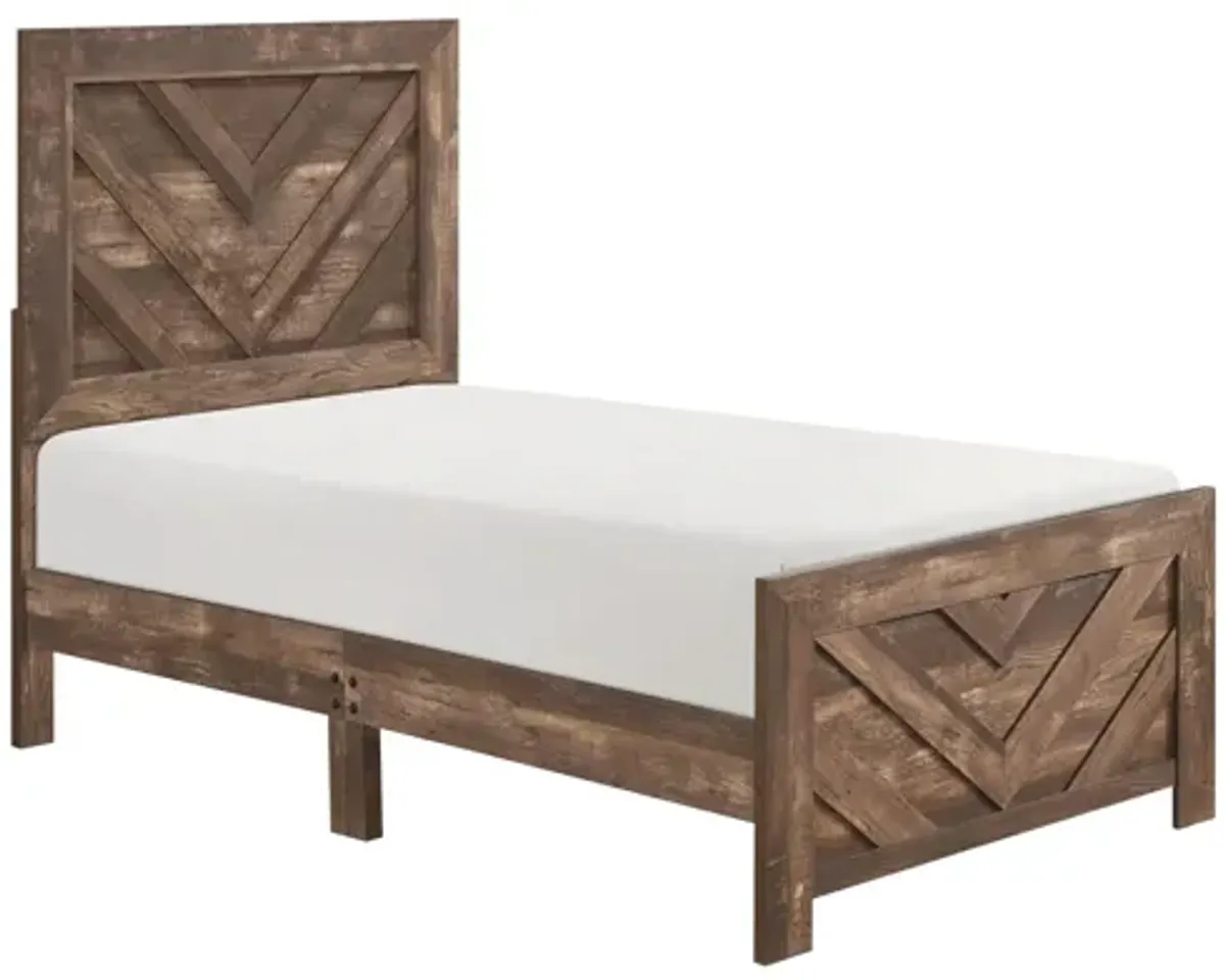 Corbin Twin Bed - Brown