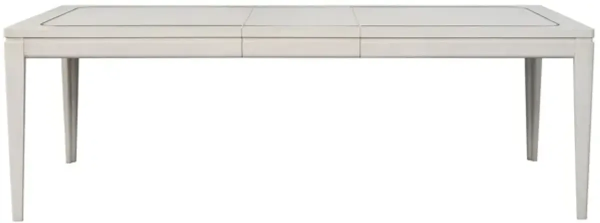 Trilogy Leg Table W/ Metal Inlay - Vanilla