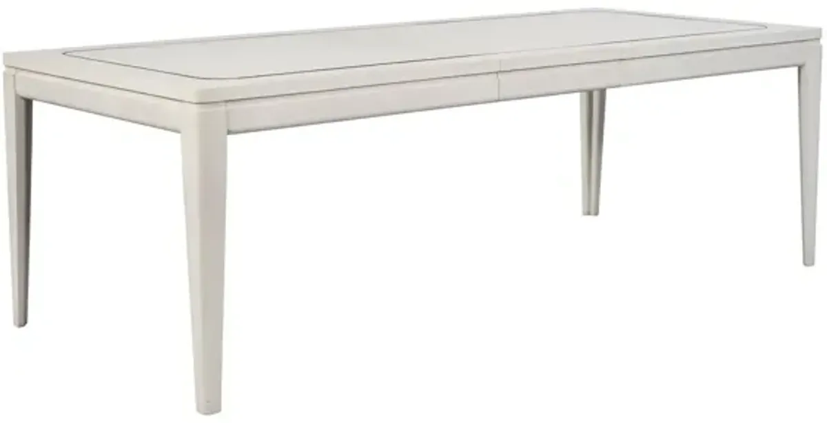 Trilogy Leg Table W/ Metal Inlay - Vanilla