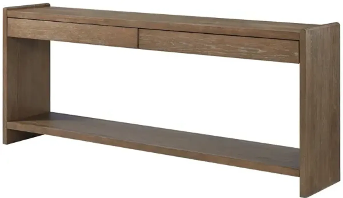 Trilogy Sofa Table 2 Drawer - Cocoa