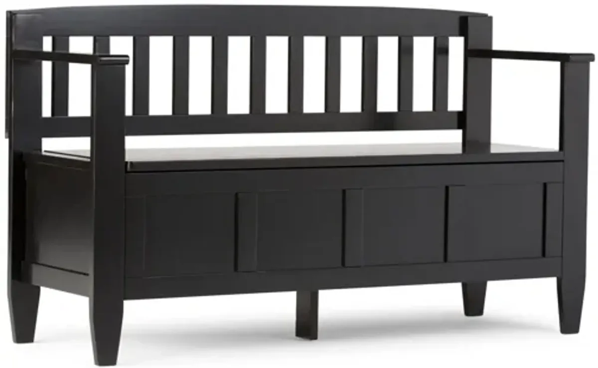 Brooklyn Entryway Storage Bench - Black