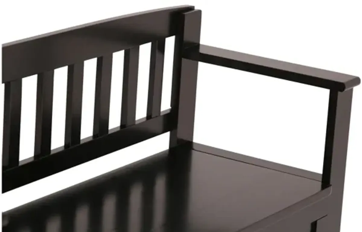 Brooklyn Entryway Storage Bench - Dark Brown