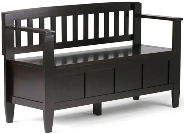 Brooklyn Entryway Storage Bench - Dark Brown