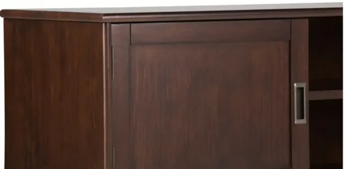 Draper Mid Century Low TV Media Stand - Dark Brown