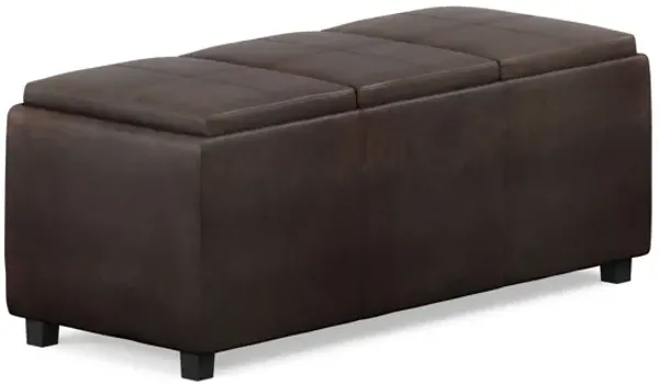 Avalon Storage Ottoman - Dark Brown
