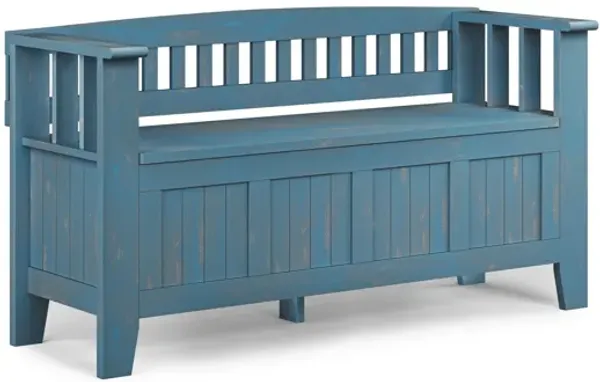 Acadian Entryway Storage Bench - Blue