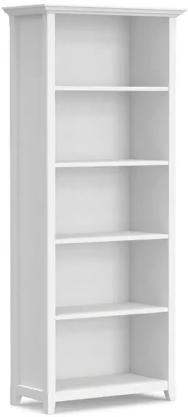 Amherst 30-inch 5 Shelf Bookcase - White