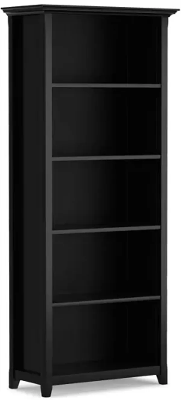 Amherst 30-inch 5 Shelf Bookcase - Black